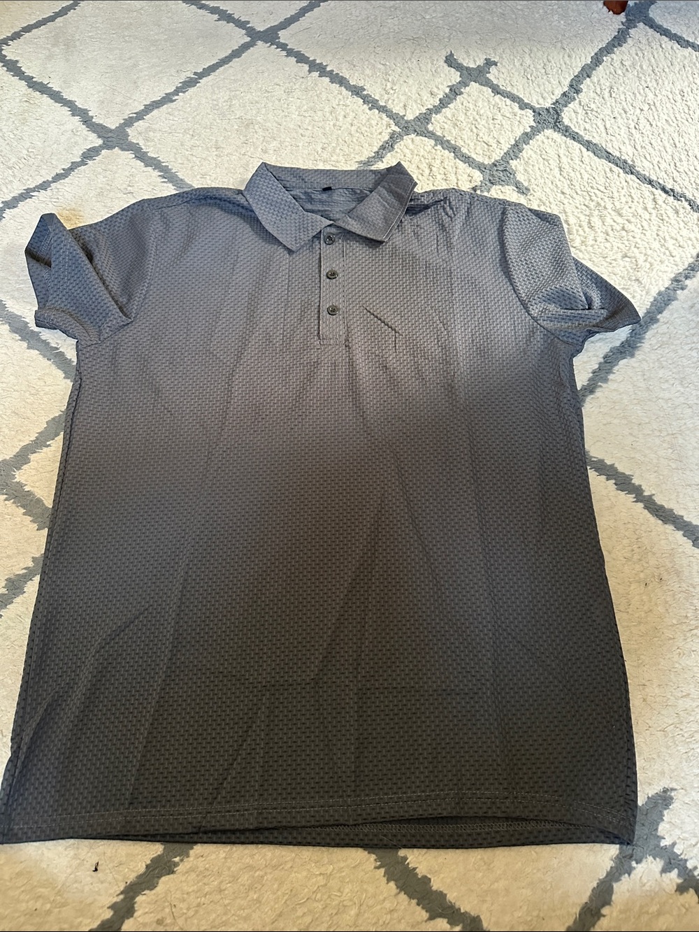 Men's Ultra Comfortable Polo Shirt in Harbour Gray. 100% Polyester